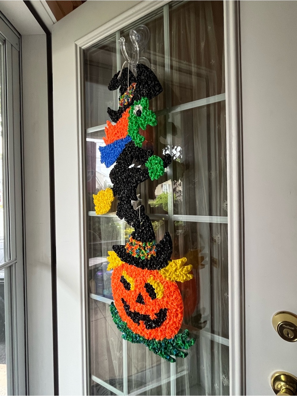 Vintage Witch and Jack O Lantern plastic popcorn Halloween decor